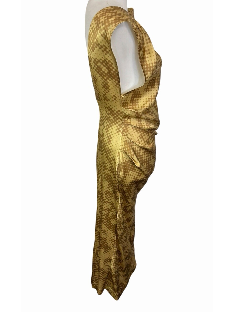 Lee Mathews Honeycomb Nicchia Drape Silk Dress — image 5 of 8